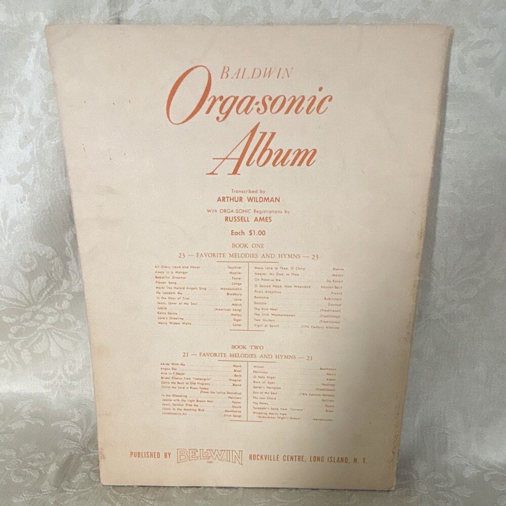 Vintage First Organ Pieces for Baldwin Orga-sonic Spinet Organ Hildegarde Sill - Picture 2 of 10
